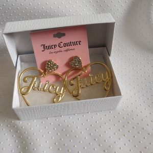 NEW Juicy Couture heart earrings